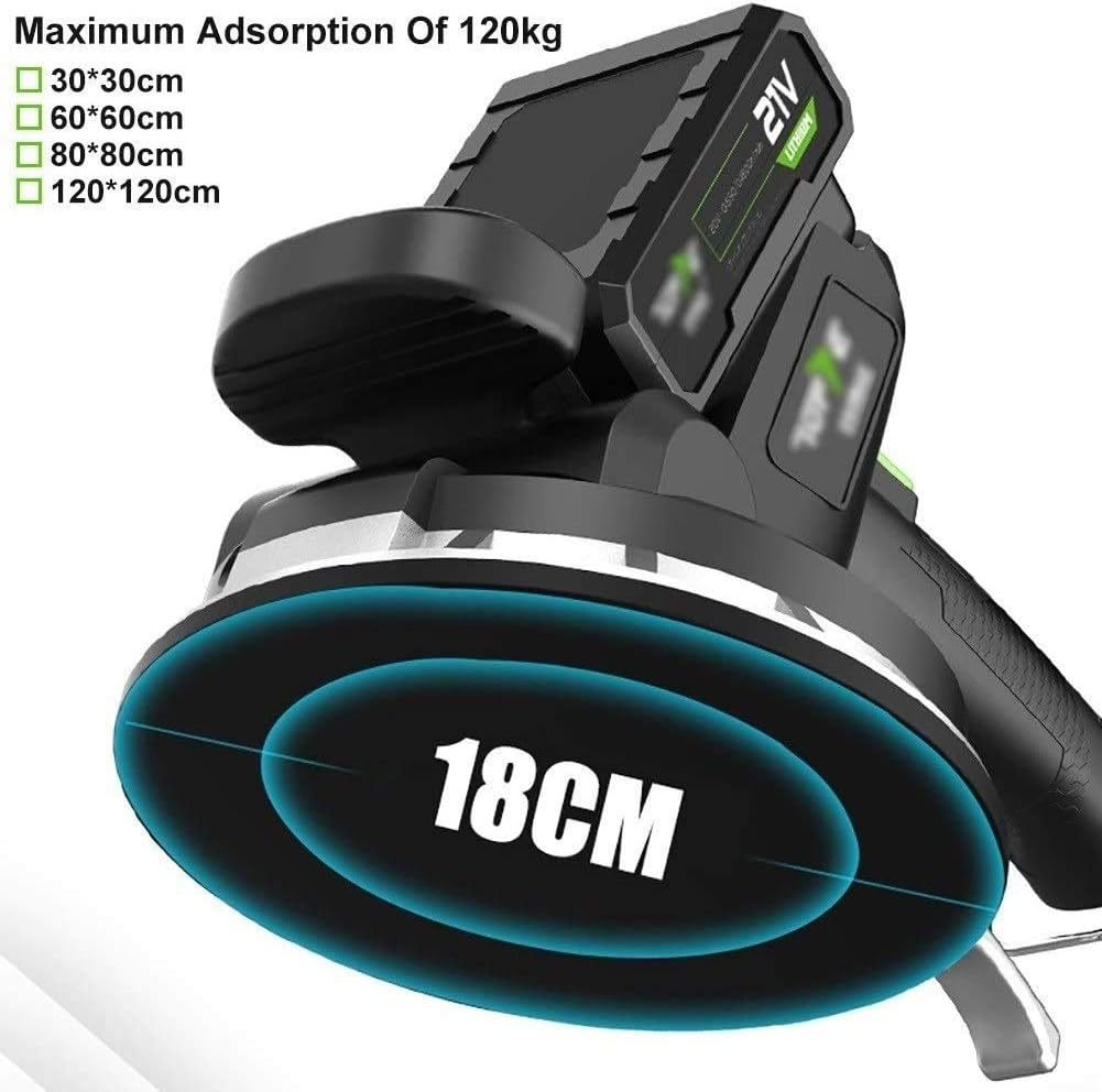 ZQTHL Electric Tiling Machine, Tile Tiler Vibrating Tool - Automatic Leveling Machine Tool - Floor/Wall Tiles - Maximum Adsorption of 320kg - Lithium Battery 21V 15000 MAh,2 Battery : Tools & Home Improvement