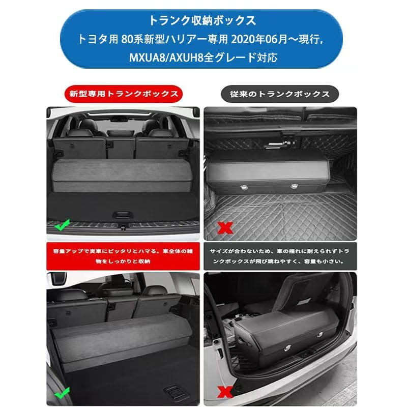 BATIZI 新型ハリアー用 80系専用 トランク収納ボックス トヨタ用