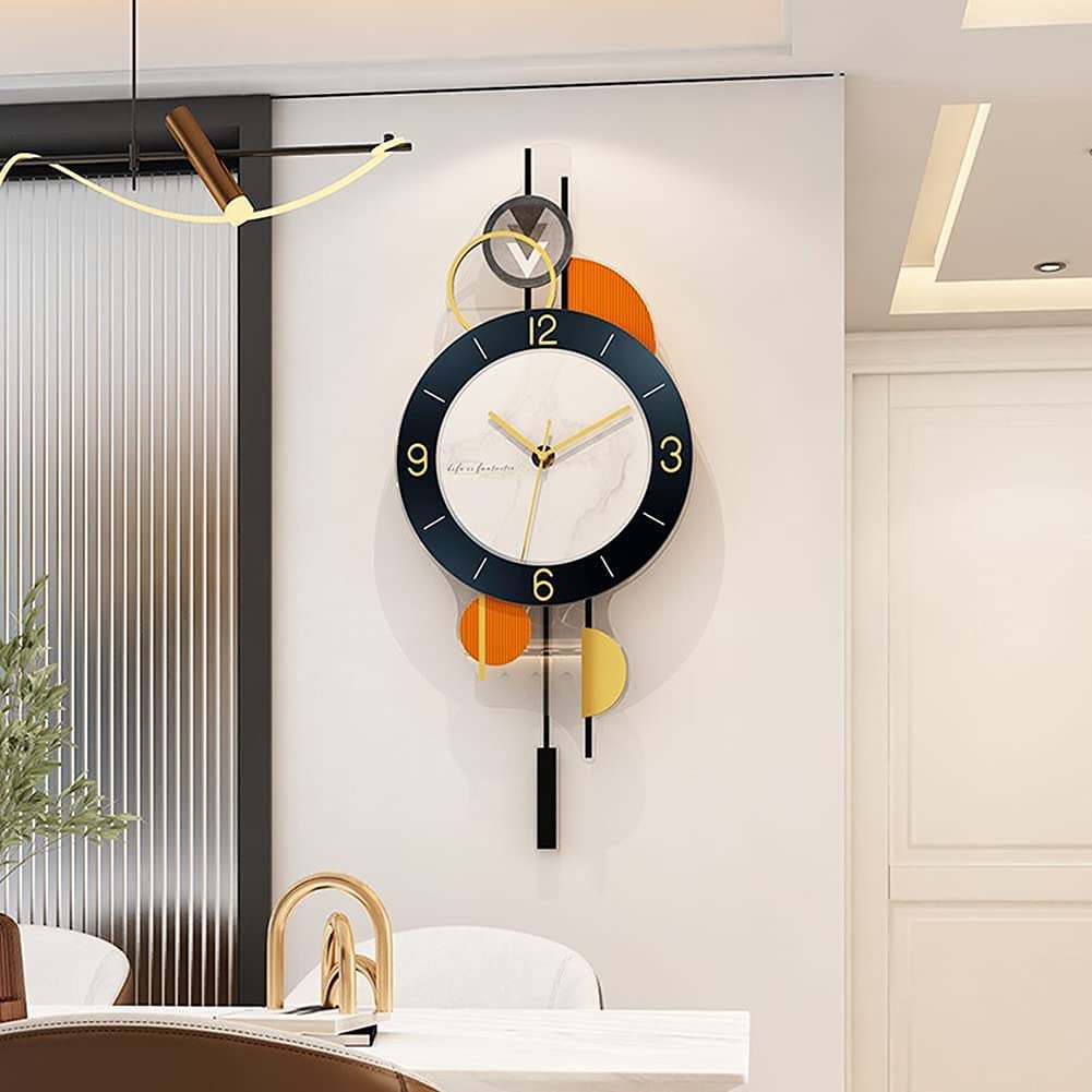 Horloges décoratives silencieuses sans tic-tac de style géométrique