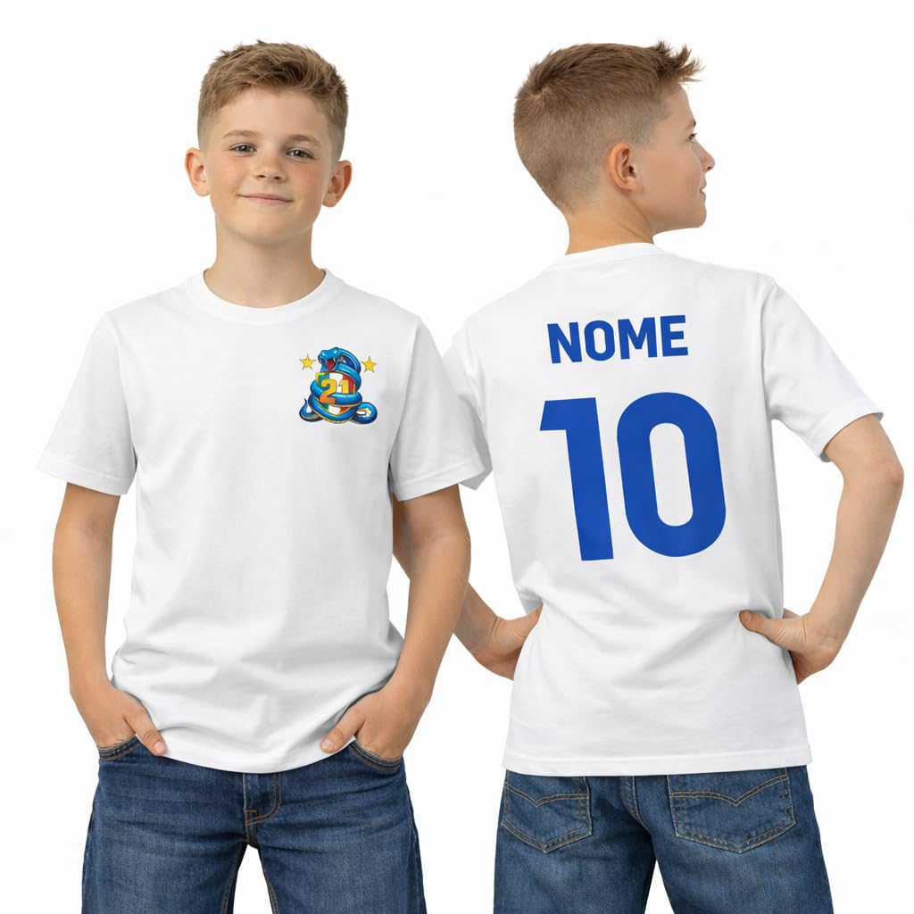 T-Shirt Neroazzurri Campioni d’Italia 2025/2026 – 21 Scudetti 100% Cotone – PS 27431-INT-09
