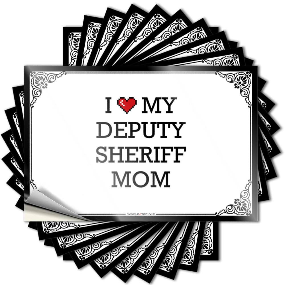 Mimosa Gamers Tattoo - I Love My Deputy Sheriff Mom Helmet Waterproof Vinyl Sticker(8X12CM)