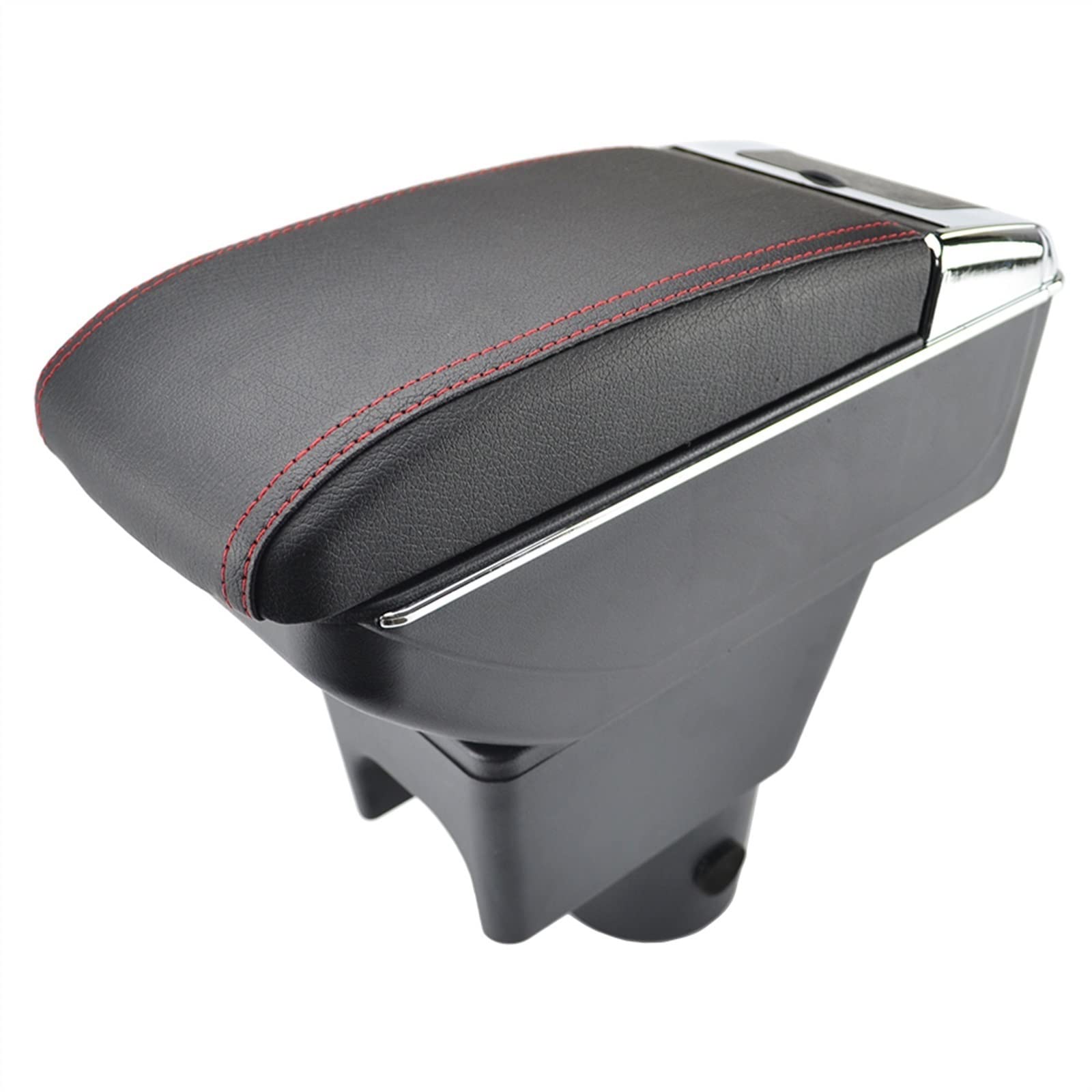 Costume de boîte d'accoudoir de siège Boîte d'accoudoir de voiture double couche pour Nissan Terrano III 2014 2015 2016 2017 2018(A)