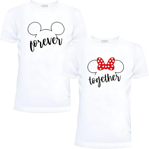 Camisas a juego para parejas, para él o ella, para parejas, camisa de amor para hombres y mujeres, conjunto de camisetas MM para el día de San