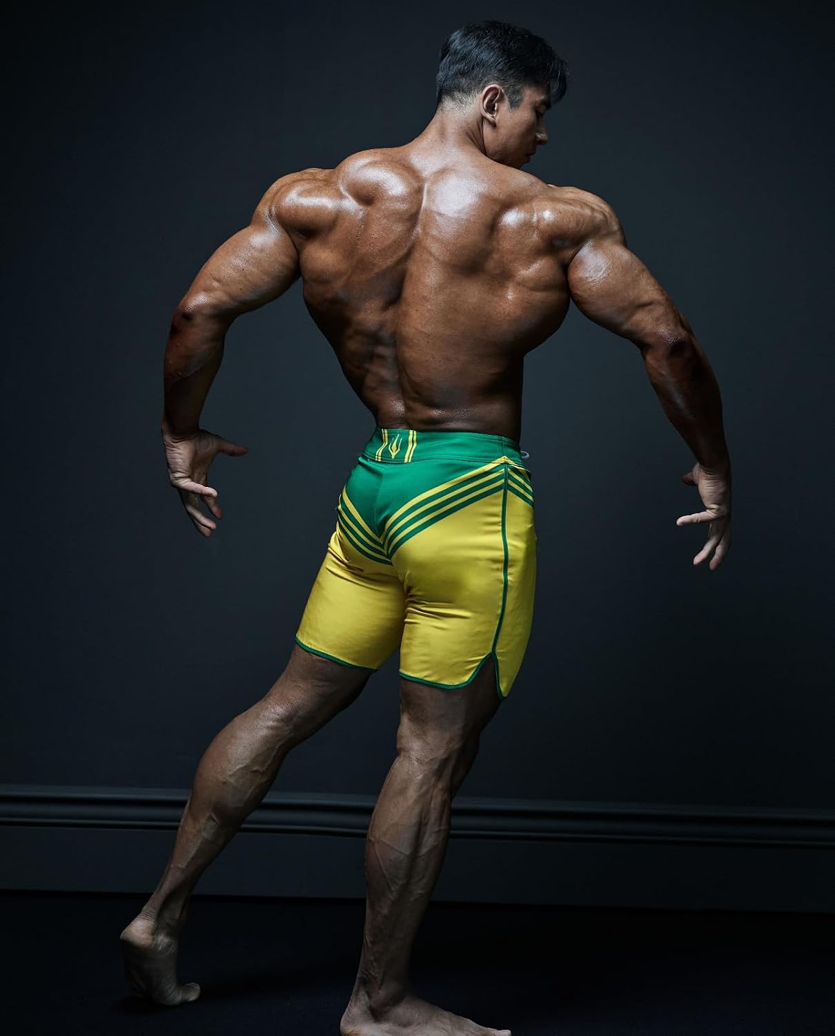 FIED IFBB 15inch Mensphysique Board-Shorts Posing Trunks Competition