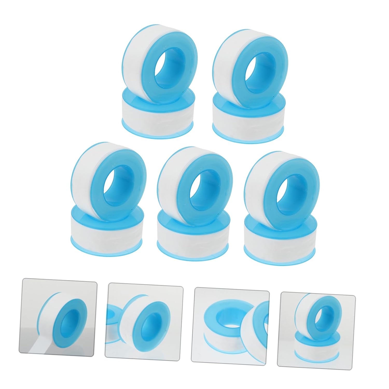 Ptfe Sealing Tape 10 Rolls White Strong Airtight Aging Resistant