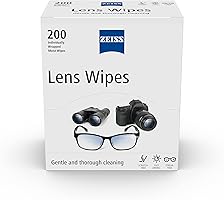 ZEISS Lens Wipes, Lens Cleaner for Glasses, Cameras & Binoculars, Individually Packed Single Use Disposable Cloths in...