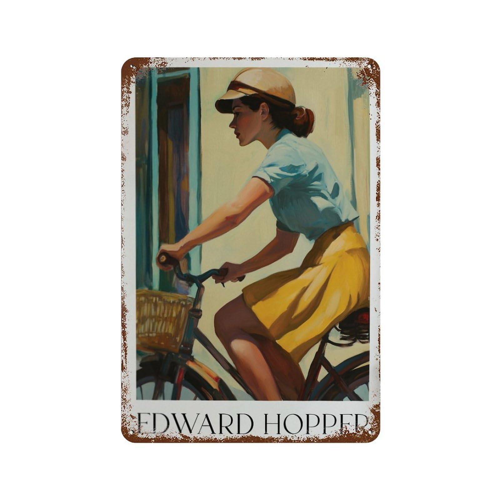 xiaoxiaoshen Edward Hopper Mid Century Modern. American Realism.2 Wall Decor Art Metal Tin Poster Modern Home Decor Art Home Bar Shop Decorations Vintage Sign 30x20cm
