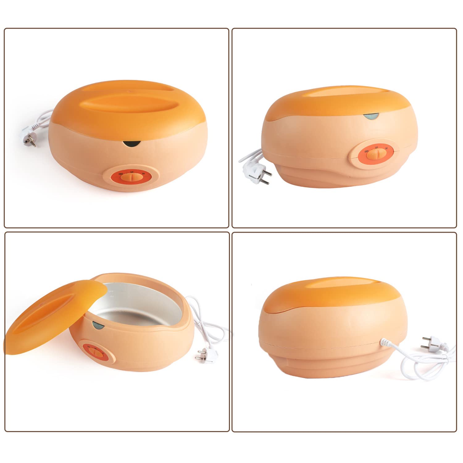 Calentador De Cera + 1 Par De Guantes +1 Par De Cubiertas Para Los Pies,BañO De Cera De Parafina De 200W Para SalóN De Belleza En El Hogar,Para Spa Suaviza Y Suaviza La DepilacióN De La Piel Seca