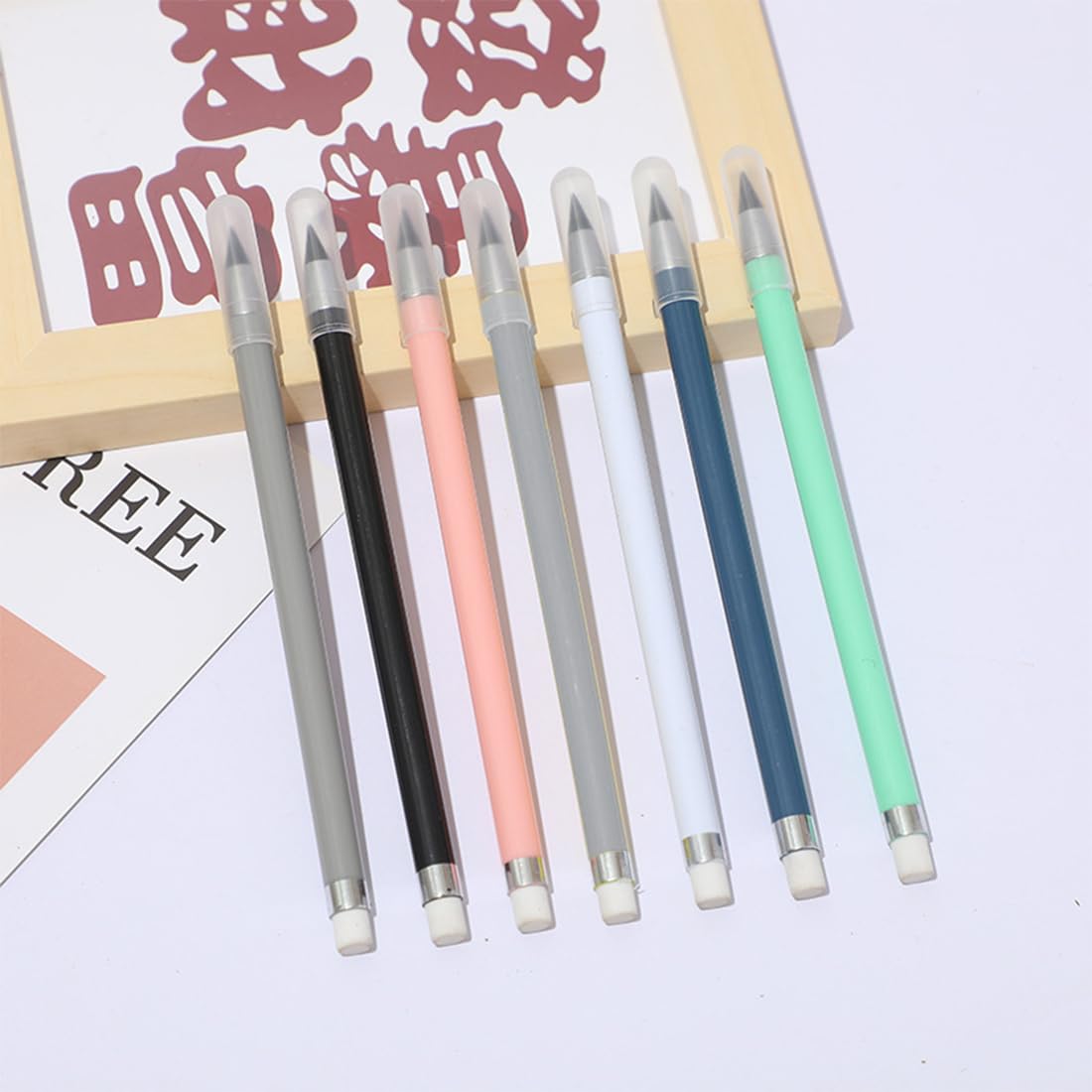 Set 9 Matite Senza Inchiostro - Scrittura Fluida Con Punta Metallica Sostituibile | Ideale Per Scuola, Ufficio E Disegno