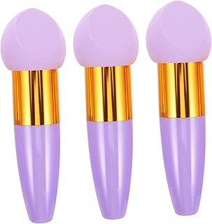 3 esponjas de maquillaje portátiles en ángulo...