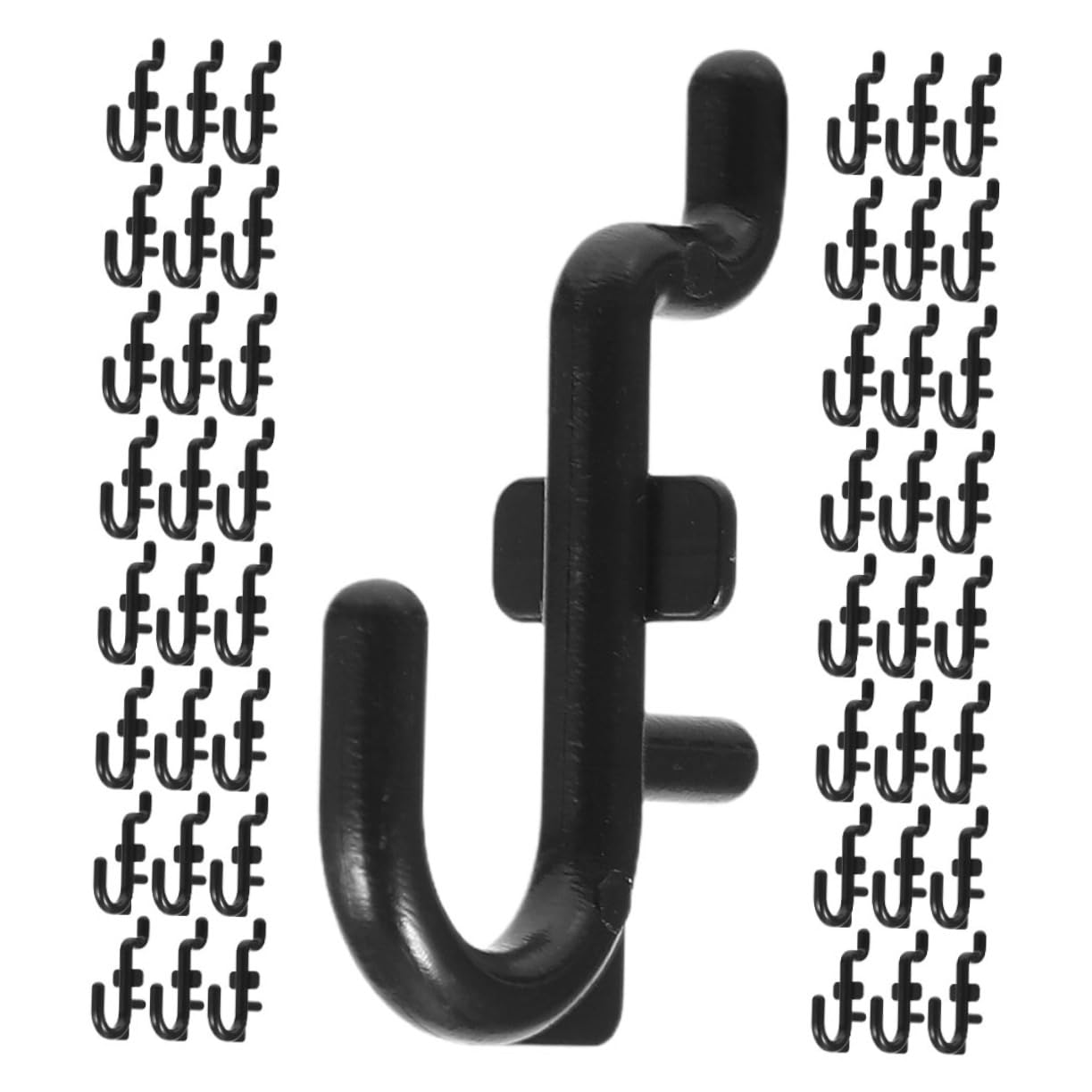 OKUMEYR Pegboard Organization Kit 100pcs Black Heavy Duty Hooks j Hooks for Tools Crafts Wall Mount Easy Setup