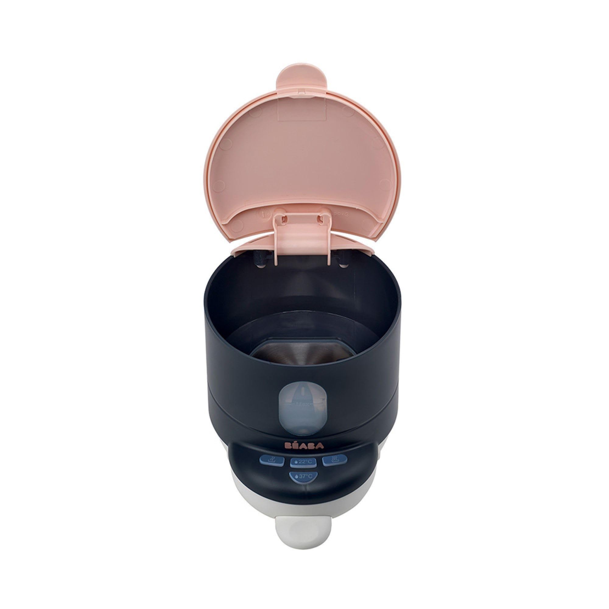 BÉABA preparador/calentador de botellas, dispensador de agua a temperatura precisa, instantáneo, rápido, función de baño, 2 temperaturas, calentador de botellas extraíble, BibExpresso, azul