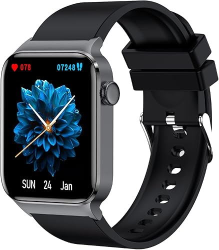 Reloj inteligente, reloj inteligente de fitness de 1.83 pulgadas para teléfonos Android e iOS con monitor de frecuencia cardíaca de llamada y