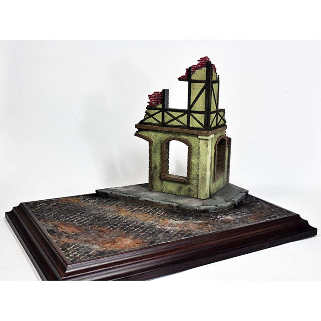 CravoFlow Edificio Rovine Scala 1:35 Diorama Wargame | legno e schiuma, per modellisti, paesaggio