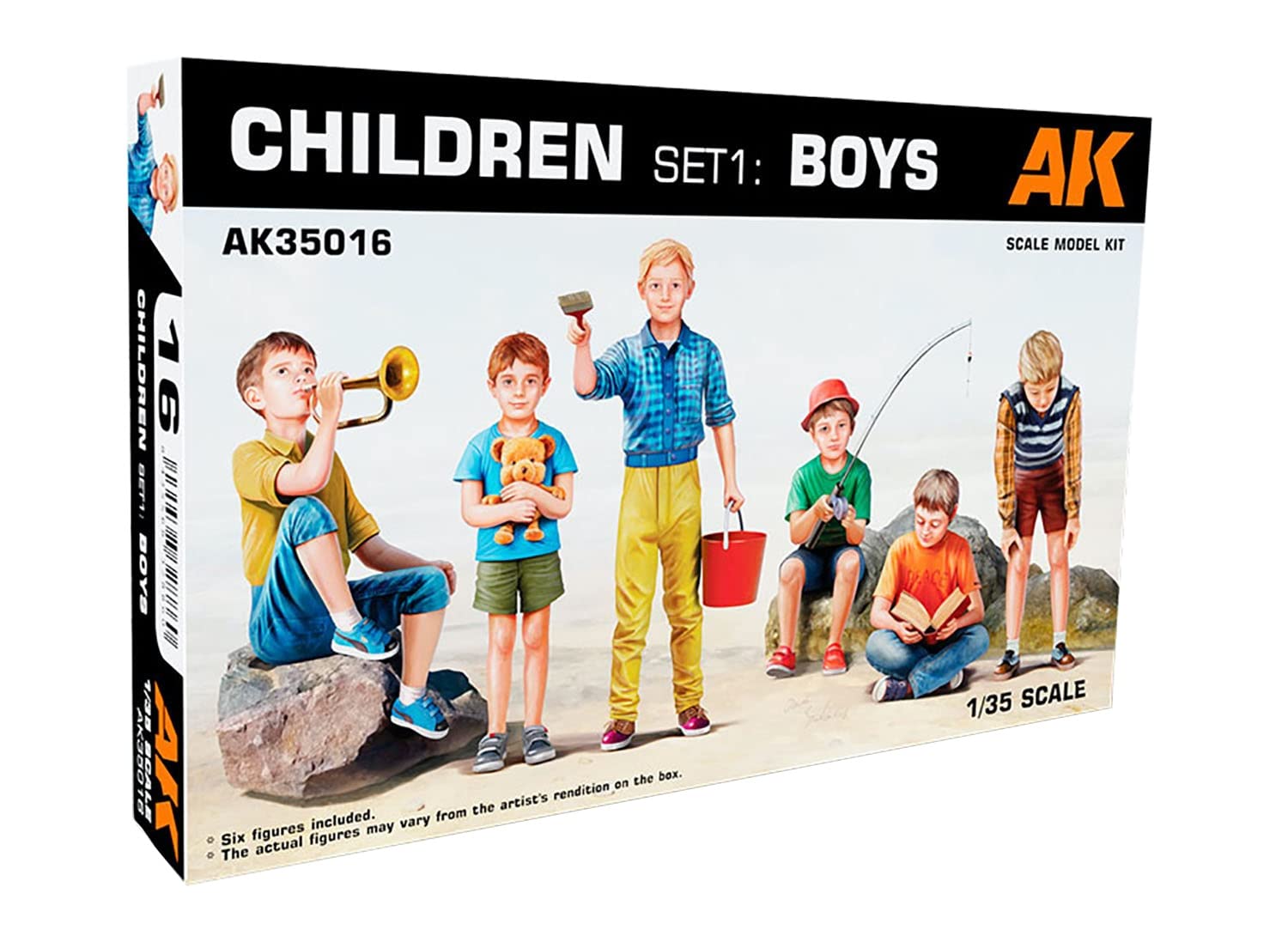 Amazon | AKインタラクティブ 1/35 子供フィギュア(少年)セット