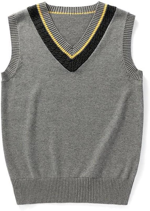 Sleeveless Sweater Vest V-Neck Preppy Students Classic Knitted Jumper Korean Fashion Retro Top
