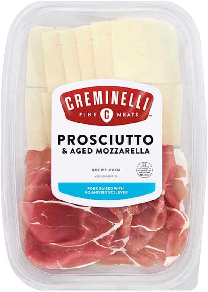 Creminelli Fine Meats Sliced Prosciutto and Mozzarella, 2.2 Ounce -- 12 per case.