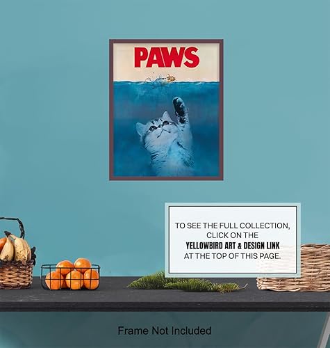 Miniatura 7 de Cat Mouse Wall Art & Decor - Cat Lover Gifts for Men Women - Cute Cat - Funny Wall Decor Poster - Cat Decorations for Bedroom, Family Room Living