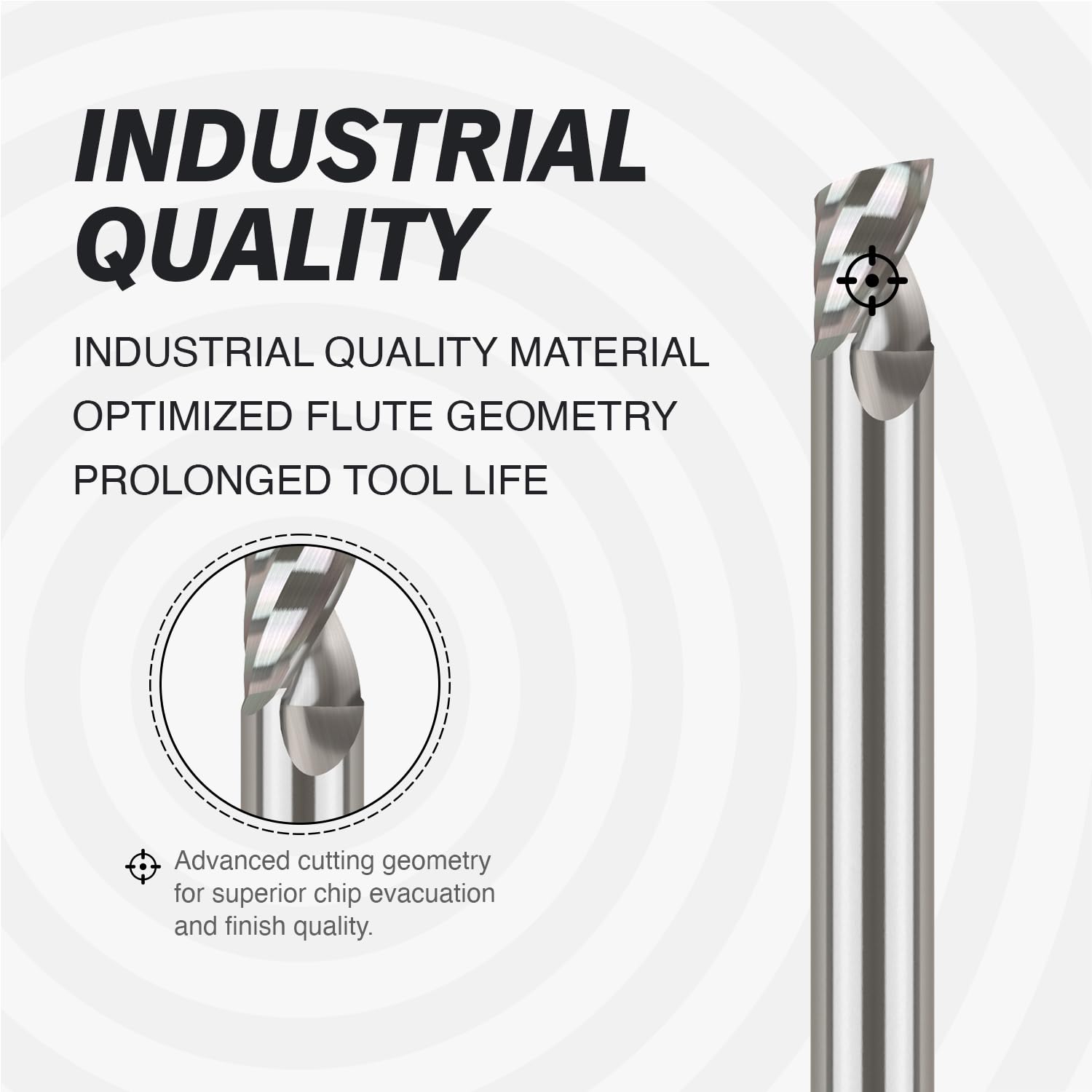 ZahyoX O-Flute Upcut Spiral CNC Router Bit - 1/4" Cutting Diameter, 1/4" Shank, Solid Carbide End Mill