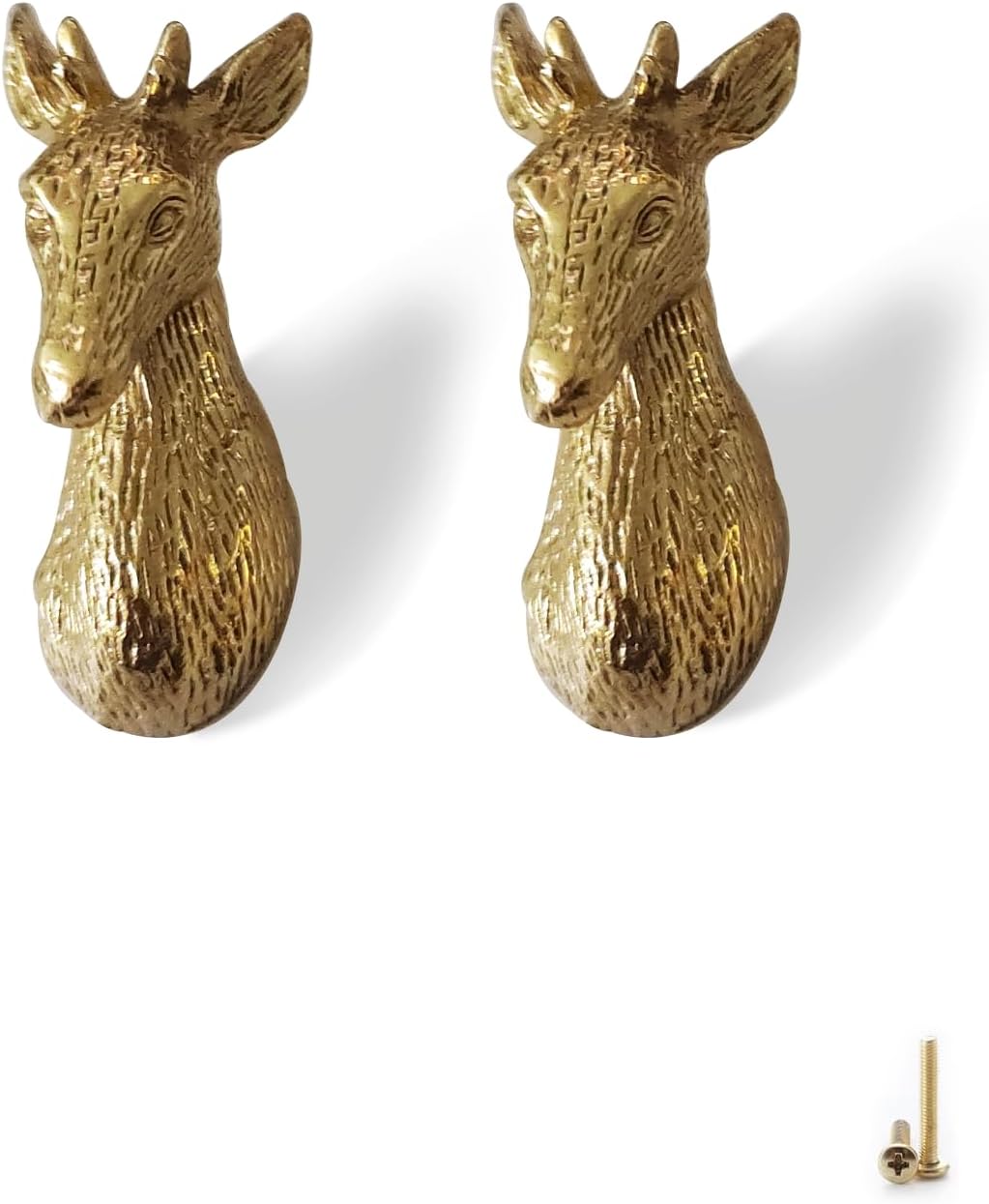 CathchDragon Dog Animal Cabinet Knobs Brass,Decorative Gold Drawer Knobs 2 Pack for Laundry Room Kid Room Drawer Dresser Kitchen Cabinet Funiture (Dog)