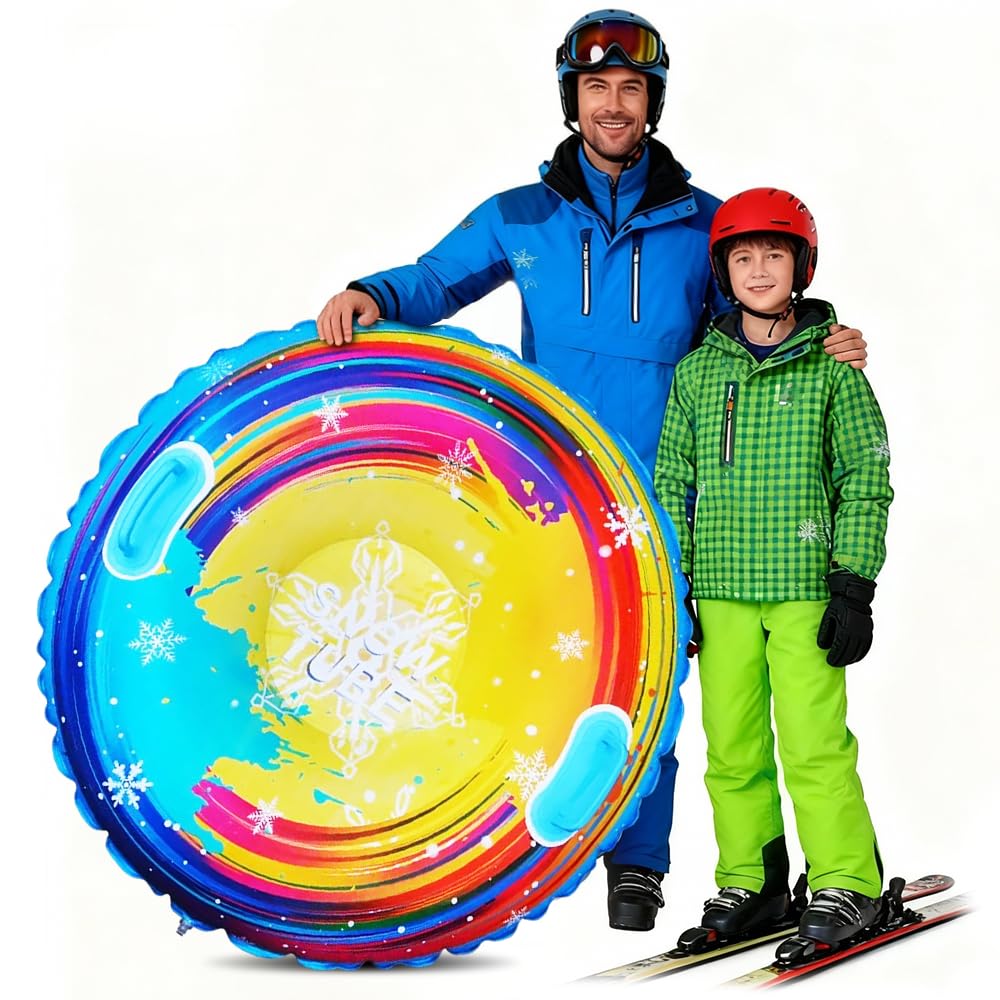 Tabla de Trineo de Nieve para Niños, Juego de Bob Plástico, Snowboard Unisex para Niño y Adulto