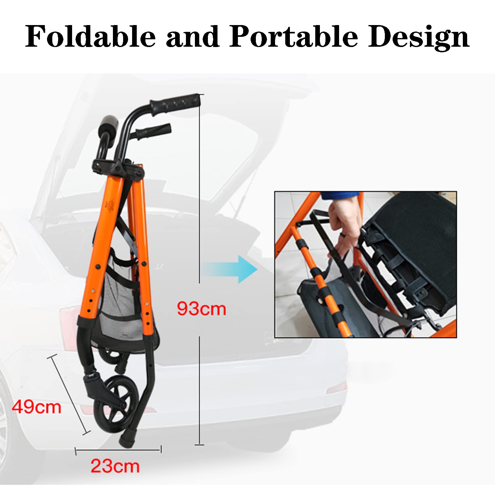 Cestas para andadores para Personas Mayores con Asiento - Andador Cestas para andadores para Personas Mayores con Ruedas Cesta para andadores para Personas Mayores con Ruedas médic