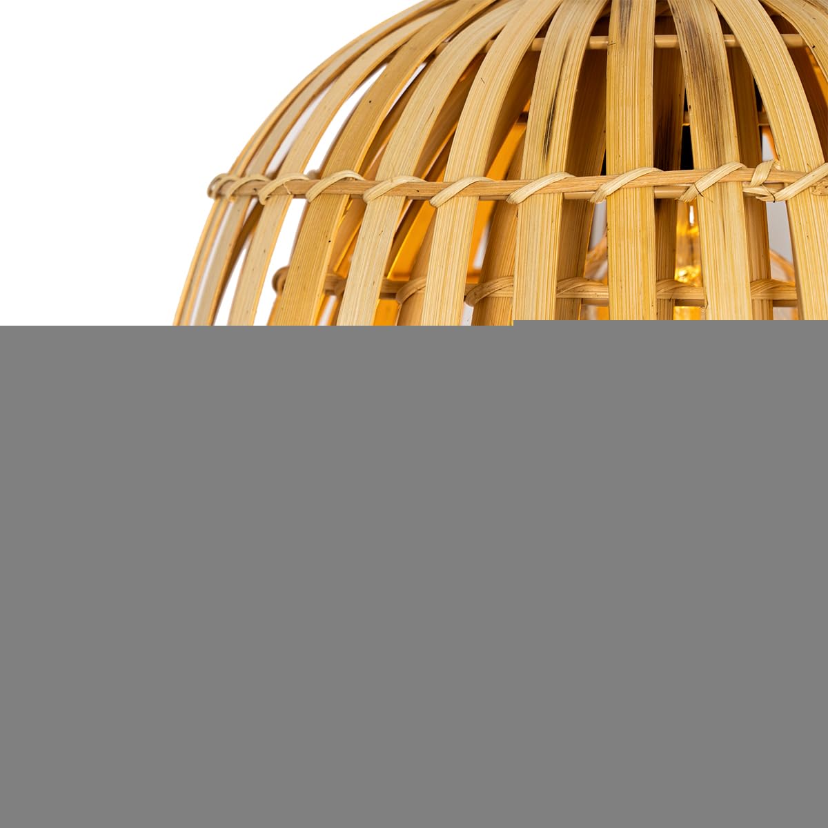 QAZQA Lampada da terra pua - Orientale - Bamboo,Acciaio,Marmo - Legno