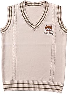 Amazon Co Jp ベージュ ベスト ニットウェア 服 ファッション小物