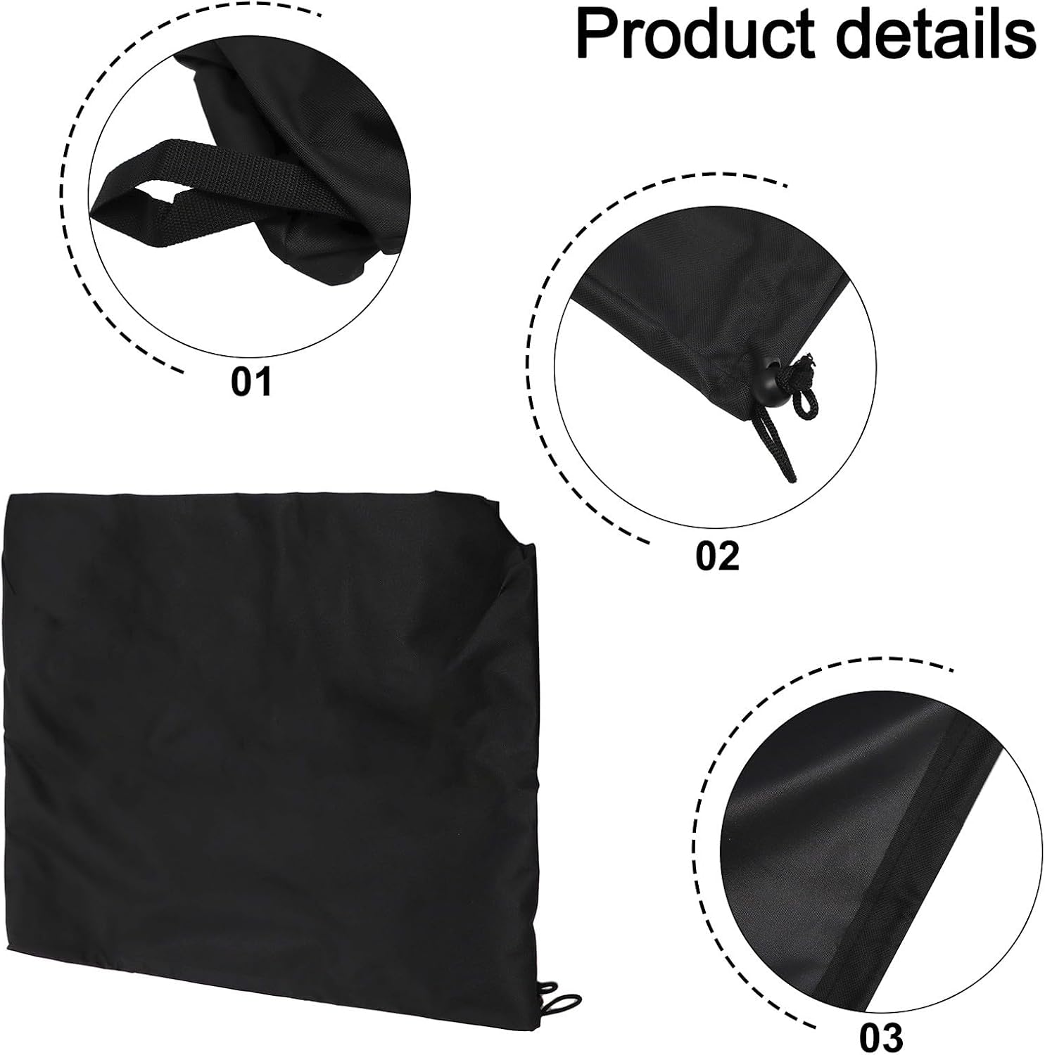 Heat Press Cover, 600D Oxford Dust Cover with Drawstring and Handle, Water Resistant Protective Case for 15x15 15x12 16x20 Heat Press Machines, Black