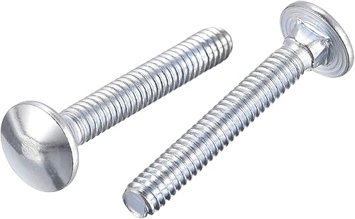 Miniatura 6 de uxcell Perno de carro de 14-20x3" Cuello cuadrado de cabeza redonda Q235 Acero al carbono 25pcs