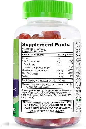 Miniatura 6 de 21st Century VitaJoy Sambucus Gomitas de saúco, bayas, 60 unidades