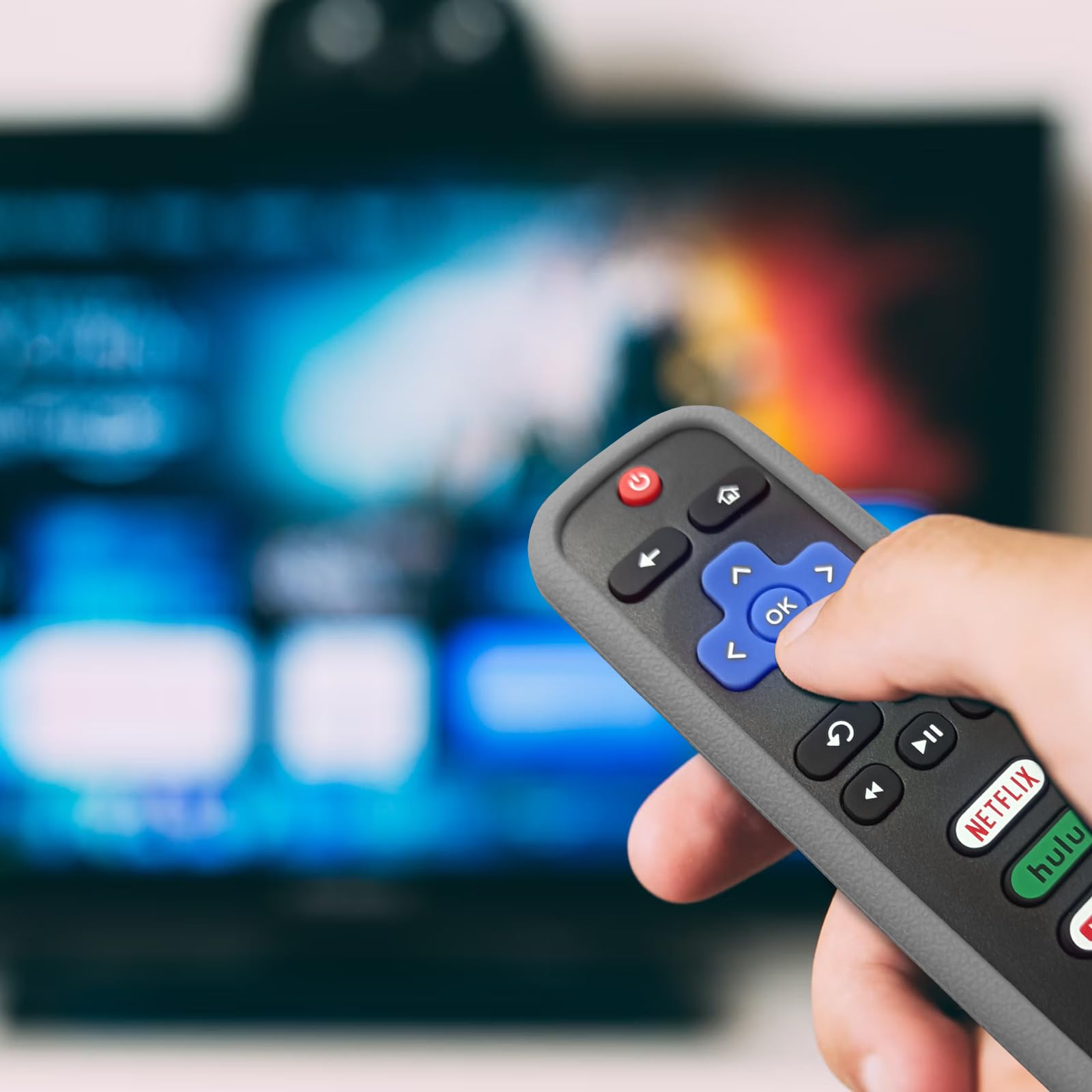 Protective Cover for Roku Remote, Environmentally Friendly Silicone Material, Drop-Proof, Dust-Proof, Washable - Image 2