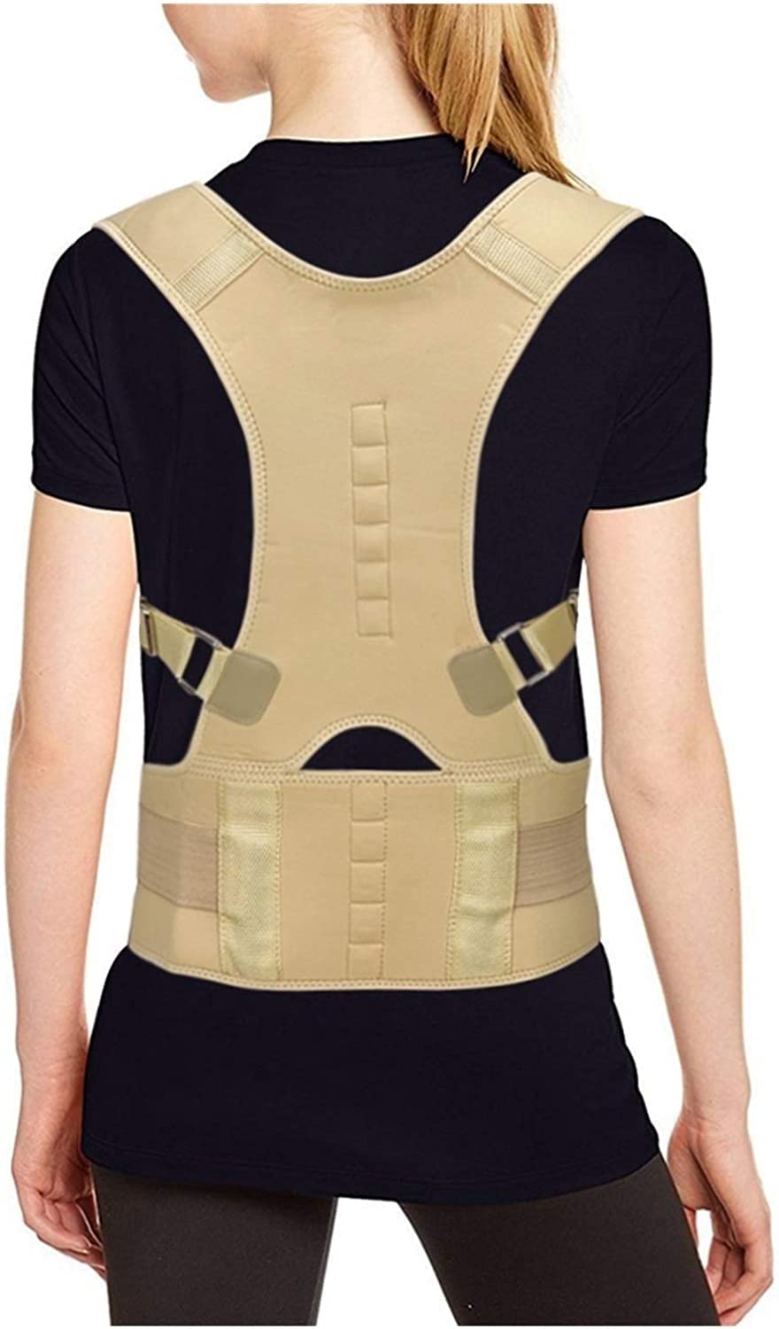 Correttore posturale per Supporto clavicola Schiena Dritta Spalle Tutore Cinghia Correzione Ossa Cura posturale Cintura di Supporto clavicola(Orange-XLarge)