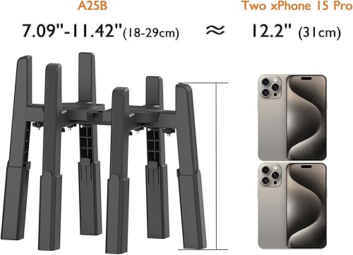 Miniatura 4 de CZPET Soporte dispensador de agua para perros, soporte para comederos automáticos de mascotas, soporte elevado ajustable de ancho y altura para