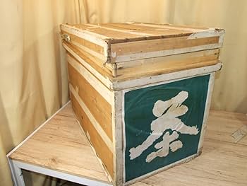 古いお茶箱　大　木箱　収納箱 楽天市場】【中古】 茶箱 大型 木箱 木製 収納箱 増田商店 昭和