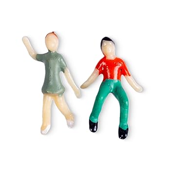 Itsy Bitsy Miniature Human Figurine Football Theme Assorted Colours H24mm 2pc| for Home, Office Desk, Living Room, Figurines, Model, Showpiece, Perfect Decor Items