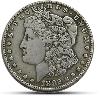 American Antique Silver Coins, U.S. Ancient Coin Collection, Morgan Silver Dollar Coin Set, Old Coins for Collectors, Historical Commemorative Gifts Lucky Coin (Morgan-1882)