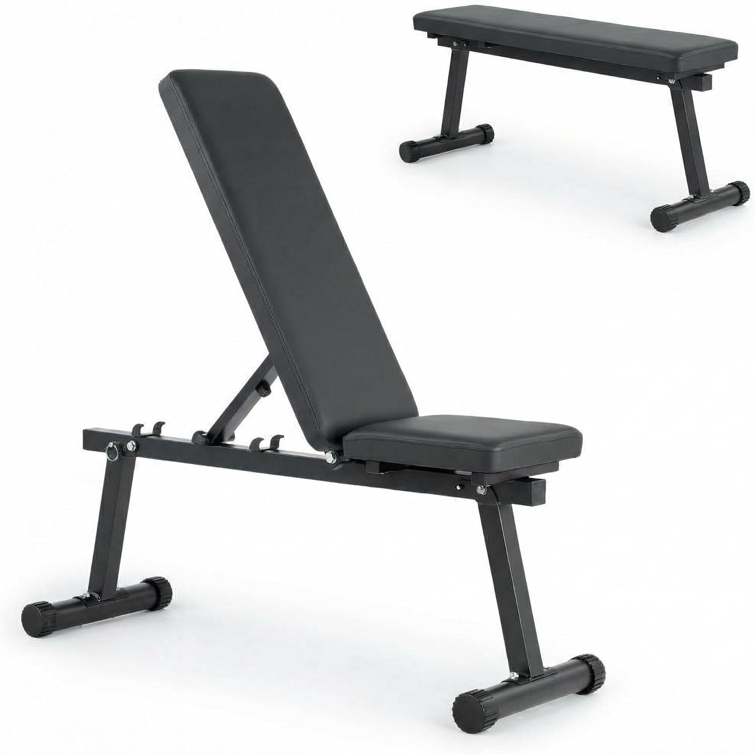 Adjustable Weight Bench, Foldable Flat Incline Decline Workout Bench & All-in-One Home Gym Training Station, Multi-Style & Weight Capacity Optional for Full Body Strength Training