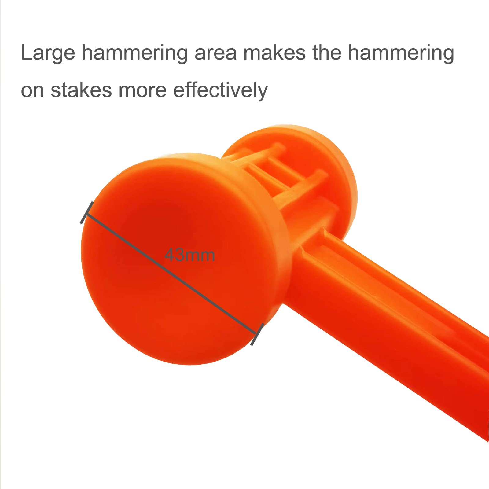 Lightweight Plastic Camping Tent Stake Hammer with Remover Hole Multi-functional Backpacking Tent Peg Mallet Stake Puller for Canopy Tent Outdoor Accessories