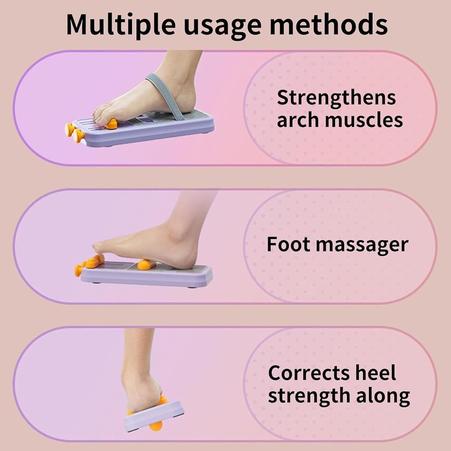 Appareil de Musculation de la voûte Plantaire, Outil d'exercice pour Les Pieds à Double Ressort et résistance Ajustable. Soulage la Pression Musculaire. Portable et léger, il Convient à la Danse, au