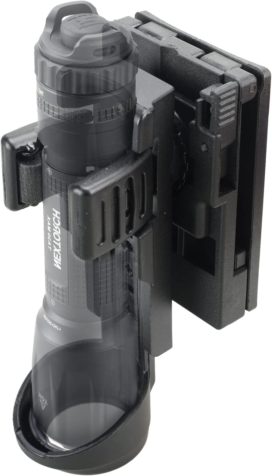 LIVANS Flashlight Holster with Safety Locking System, Universal Flashlight Holder Torch Holder Fits for Tactical Flashlight with Bezel Width of 1.2" to 1.6″