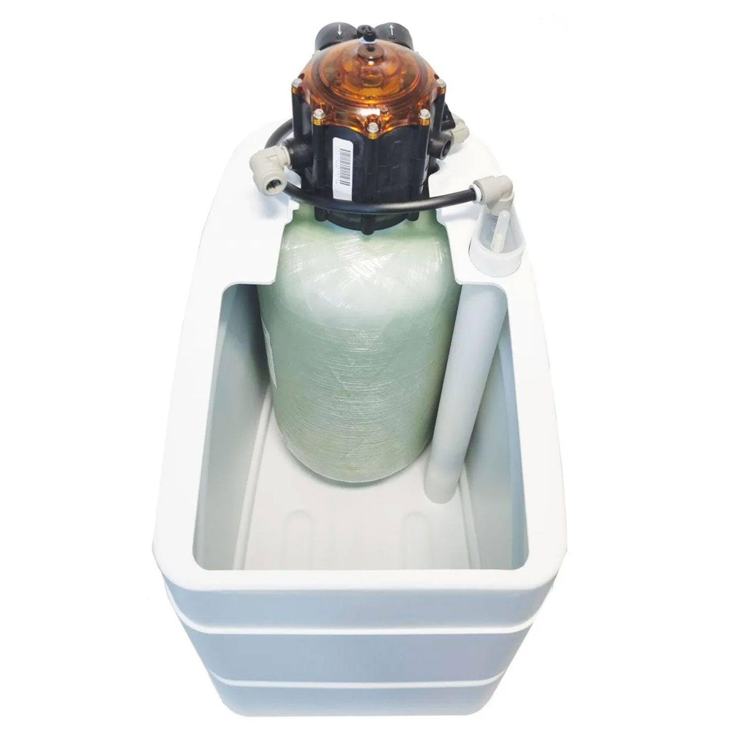Descalcificador De Agua Sin Electricidad Kube 8l Válvula Volumétrica Mecánica - Completa Con Accesorios
