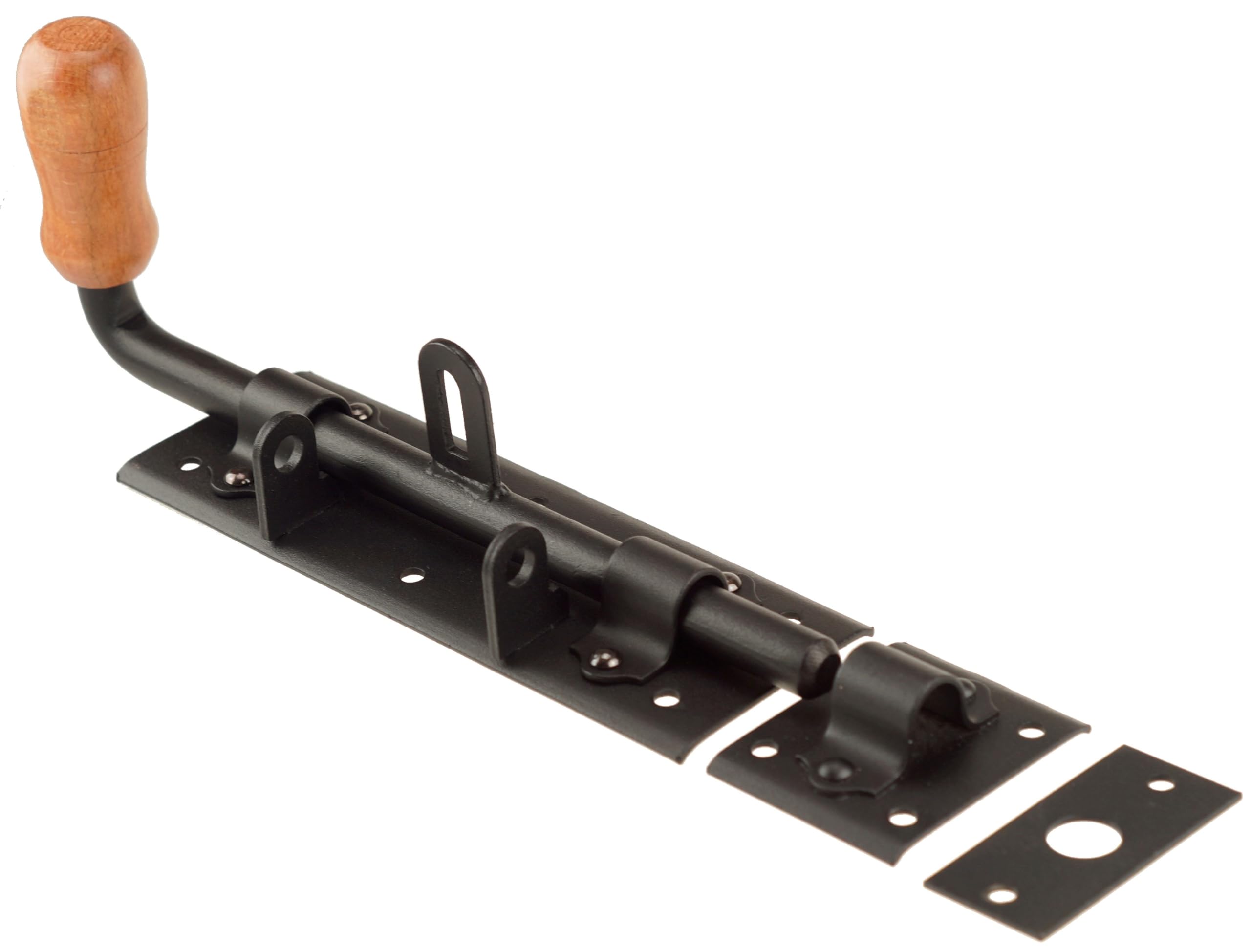 Catenacci per cancelli, 2 pezzi x 280 mm, neri, catenaccio per porta, serratura per porta, catenaccio, catenaccio per cancello da giardino