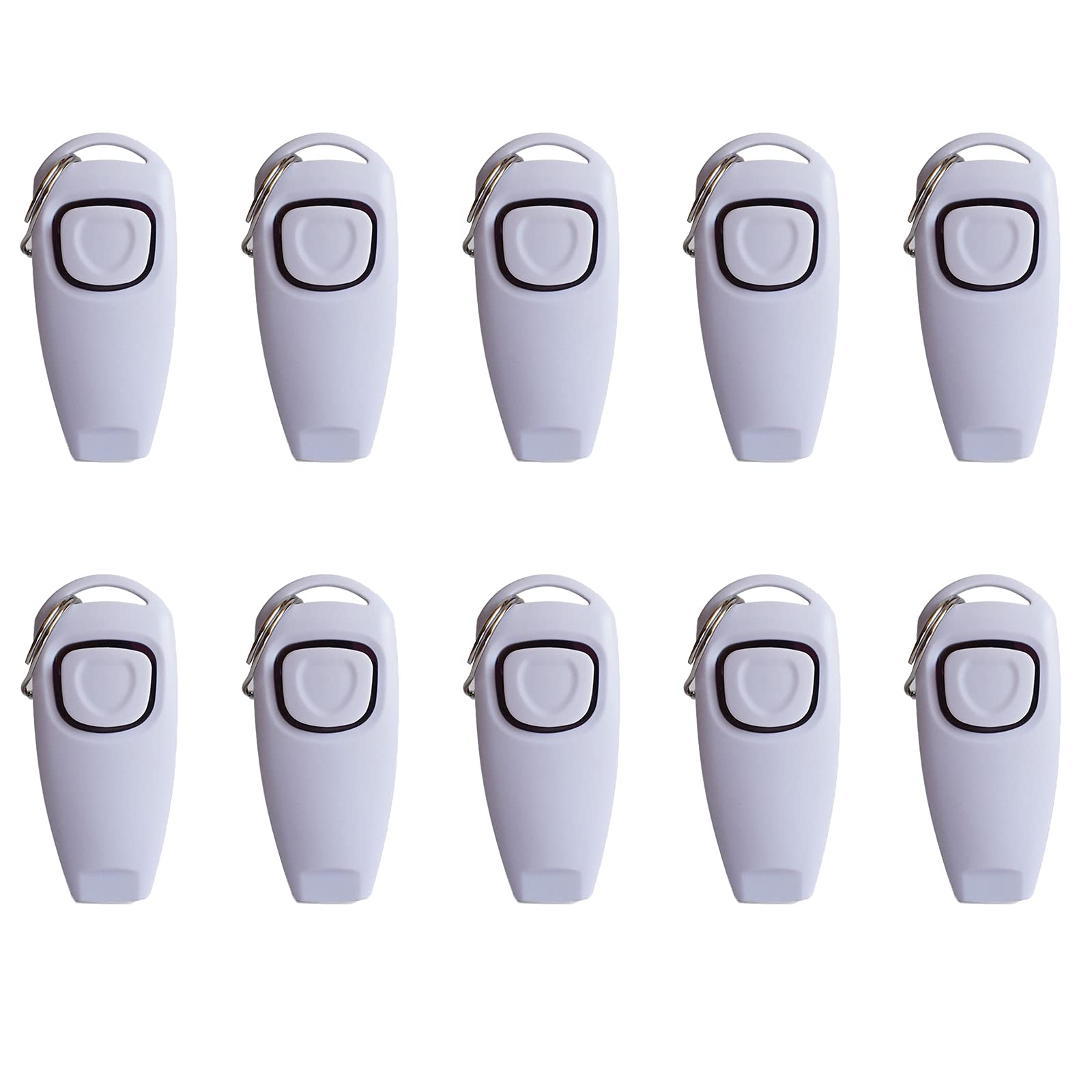 SagaSave 2 in 1 Dog Clicker Dog Whistle, Dog Training Clickers, Puppy Clicker, Effective Pet Clicker, Training Clicker for Cats Puppy Dog Pet White 10PCS