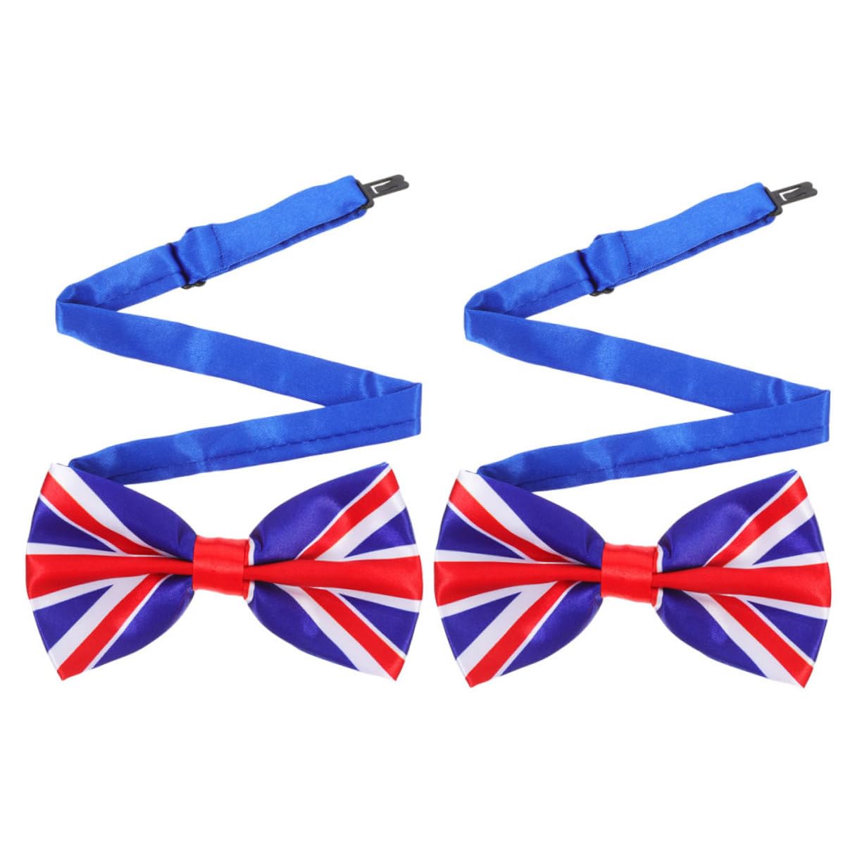 WOFASHPURET 2Pcs Uk Flag Pattern Bowtie for Men Easy to Wear Decorative Neckwear for Parties Weddings and Events Eye Catching Costume Accessory Stylish Bow Tie Decoration