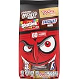 M&M'S Milk Chocolate, SNICKERS, SKITTLES Original & TWIX Fun Size and Minis Individually Wrapped Trick or Treat Halloween Candy Variety Pack, 60 Ct Bulk Bag