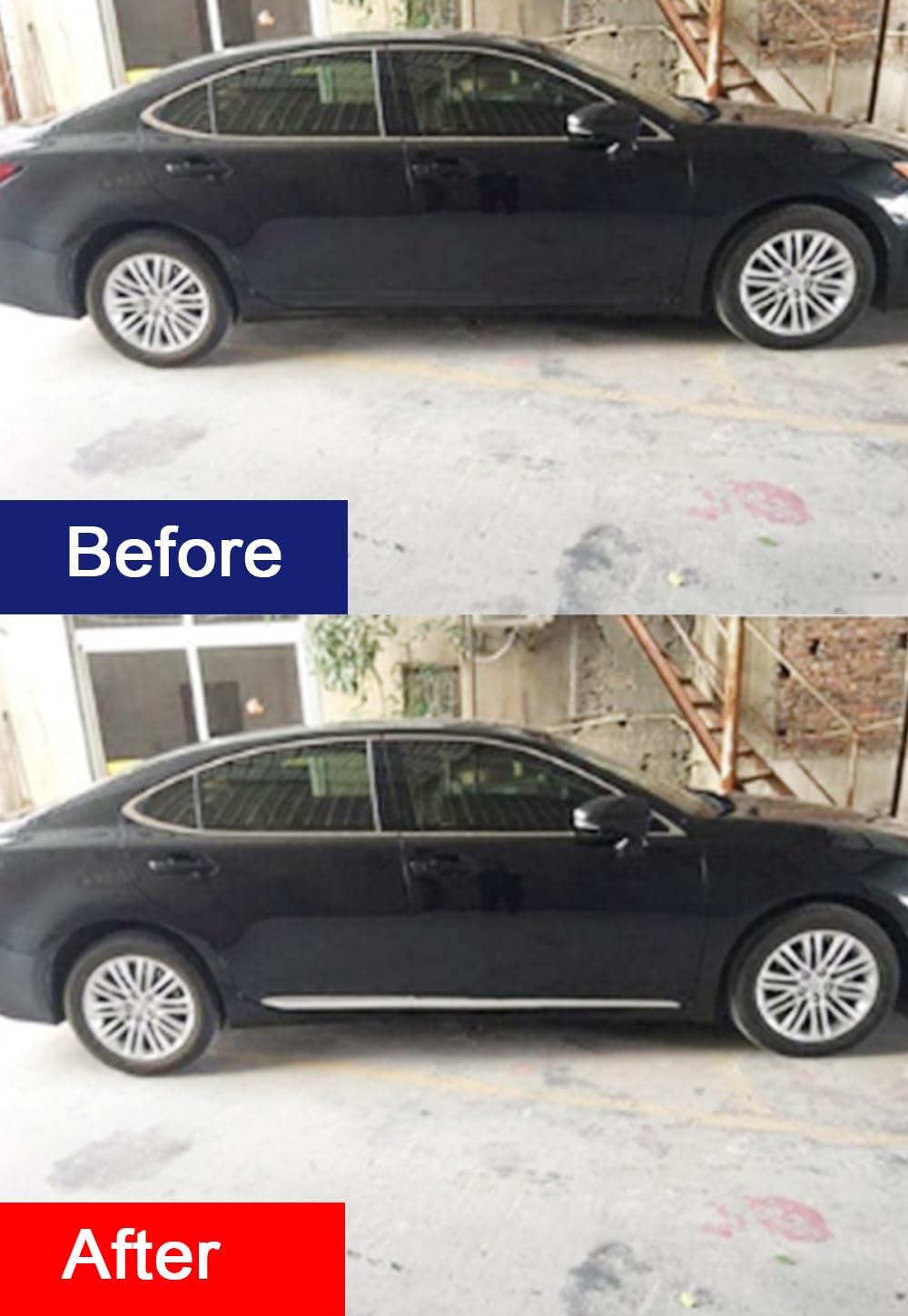 Eridanus Auto Accessories Fit for Lexus ES 2013-2018 (200/250/300/350) Side Door Body Molding Cover Anticollision Trim (Chrome Silver) ABS 4PCS
