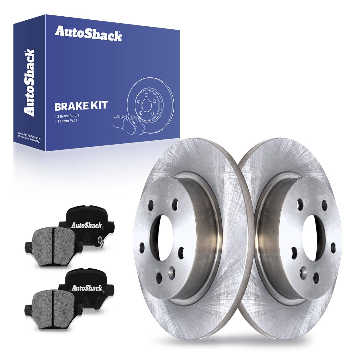 AutoShack Rear Brake Rotors & Ceramic Pads for Chevrolet & Buick, Trax 2018-2022 Encore 2018-2022, AWD FWD L4 1.4L - 10.55" (268 mm), 5-Lug