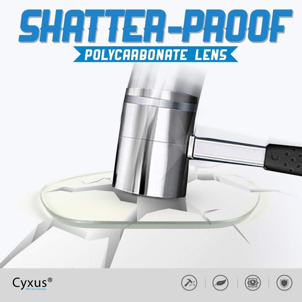 Cyxus Semi Rim Blue Light Glasses for Men Women TR90 Metal Frame UV Blocking Computer Glasses Clear Lens Square Eyewear - Image 2