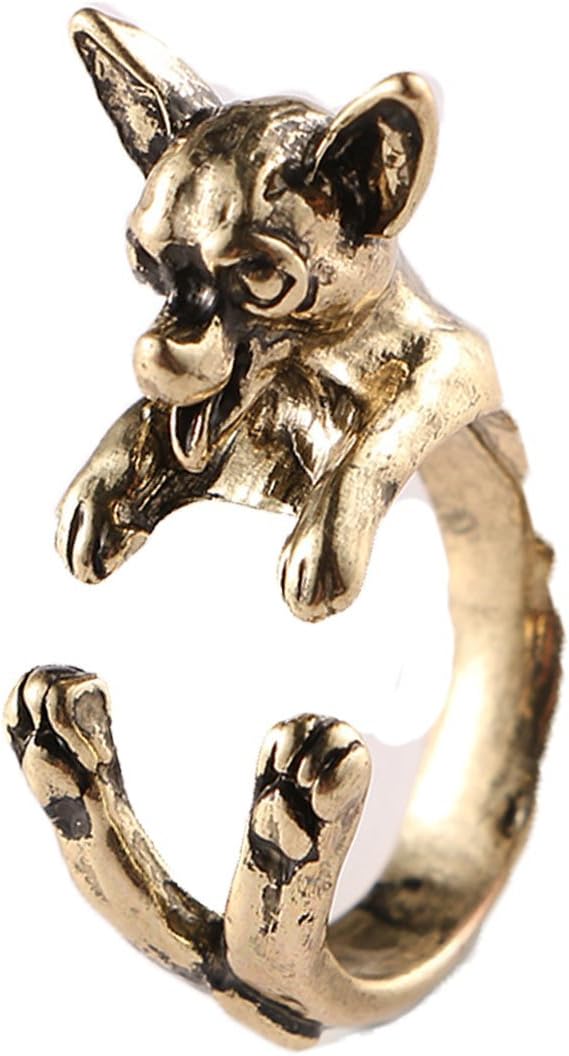 PalovenirChihuahua Dog Resizable Open-end Wrap Cling Ring